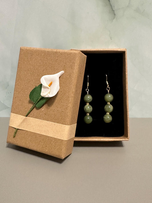 Jade Drop Earrings – 14k Gold Filled | Handmade in Hawai‘i