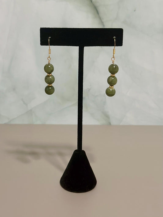 Jade Drop Earrings – 14k Gold Filled | Handmade in Hawai‘i