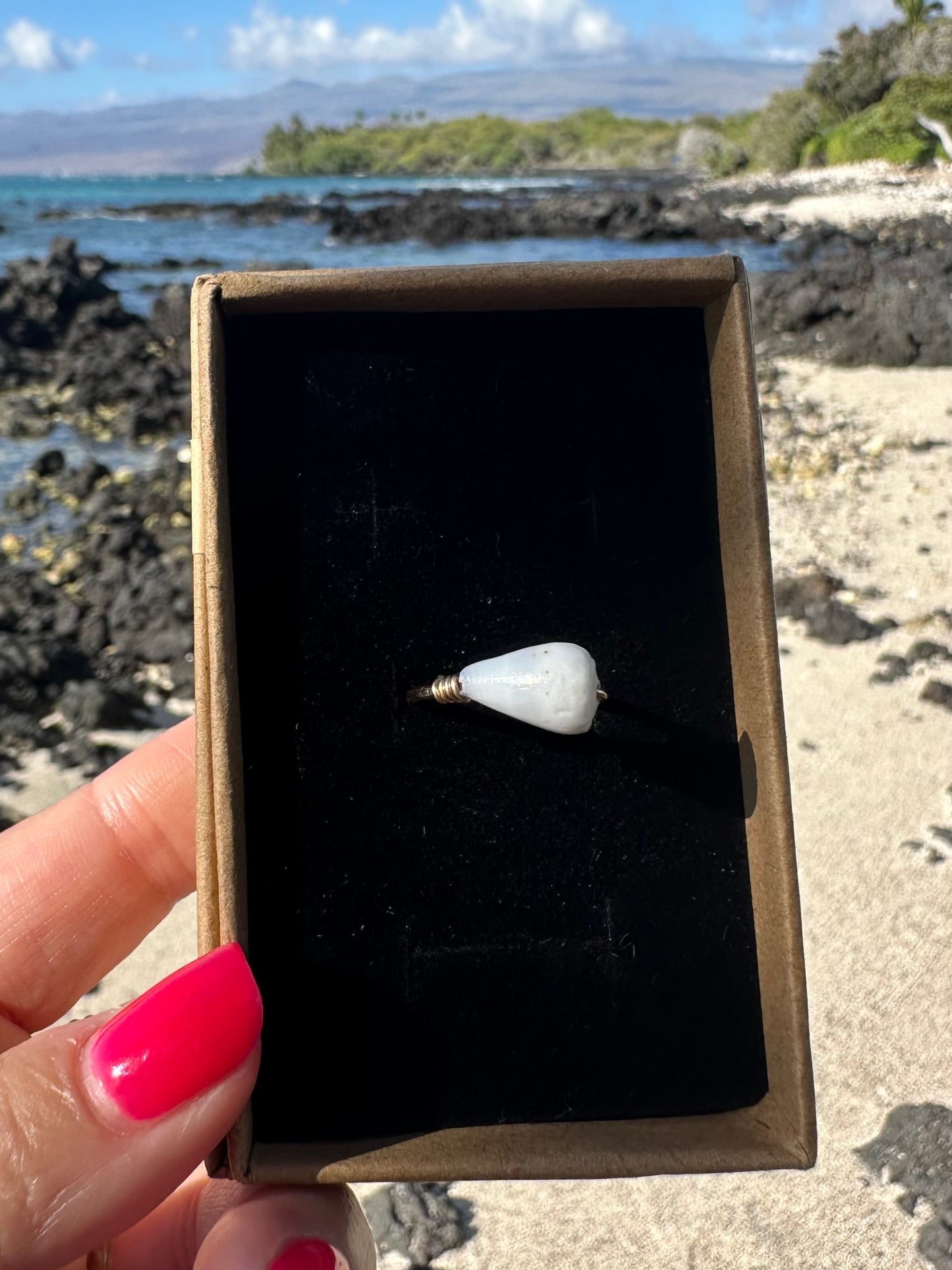 Gold Filled Cone Shell Ring – Hawaiian Beach Jewelry, Hammered Band