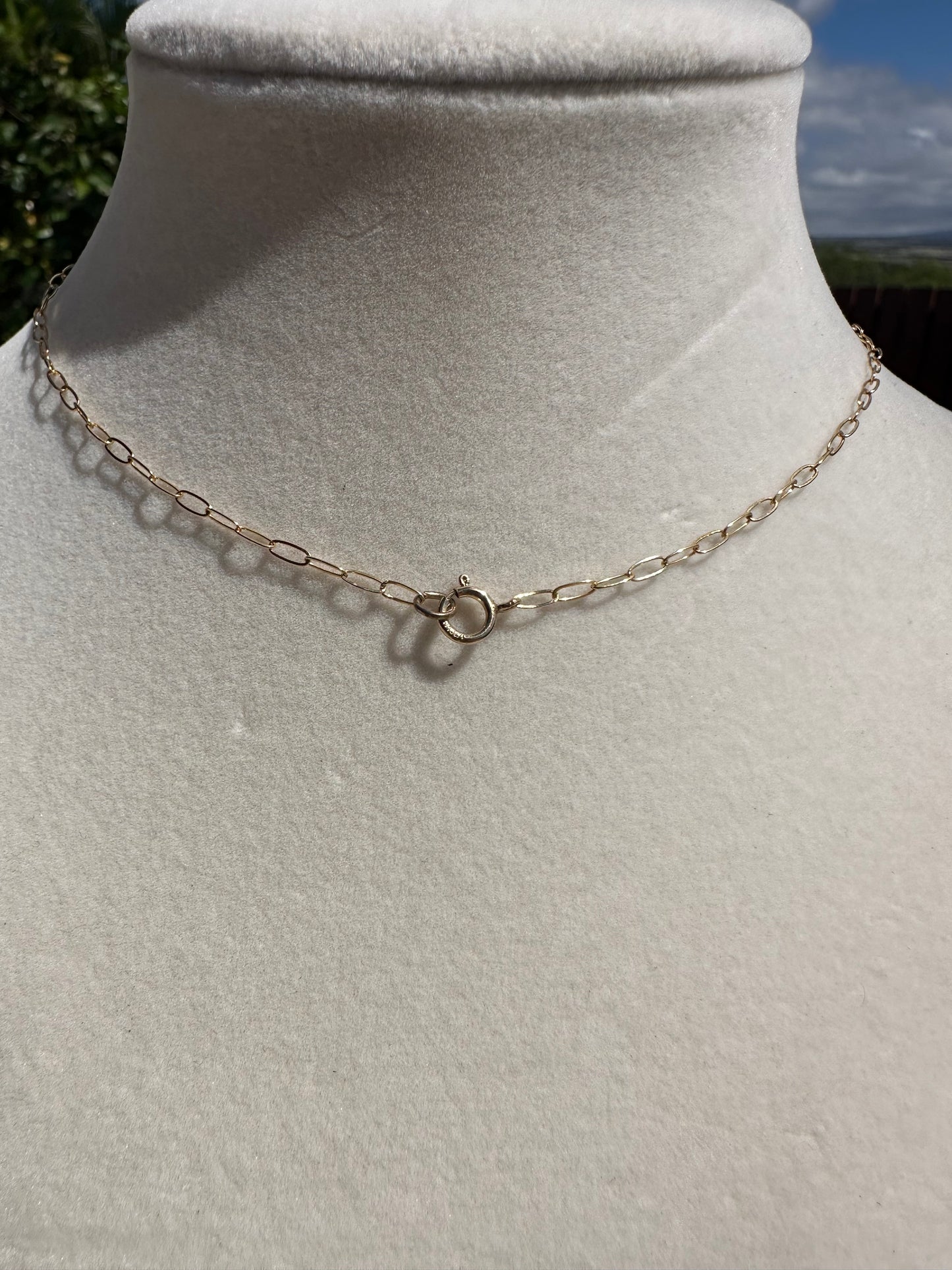 9mm Chocolate Tahitian Pearl Necklace – 14k Gold Filled Paperclip Chain – Luxe Hawaiian Jewelry (Copy)