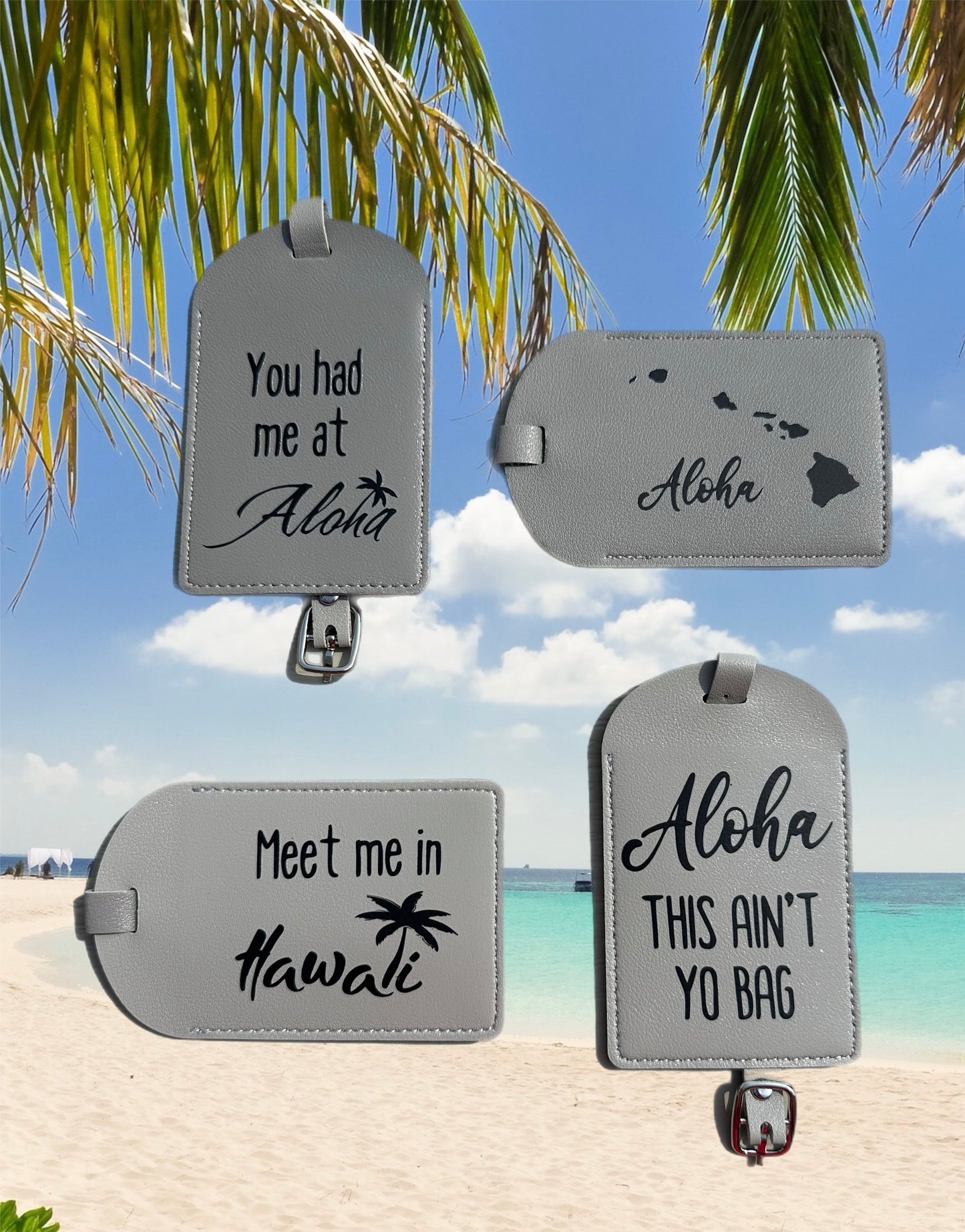 Hawaiian-Inspired Luggage Tags | Travel Tags with Fun Aloha Sayings