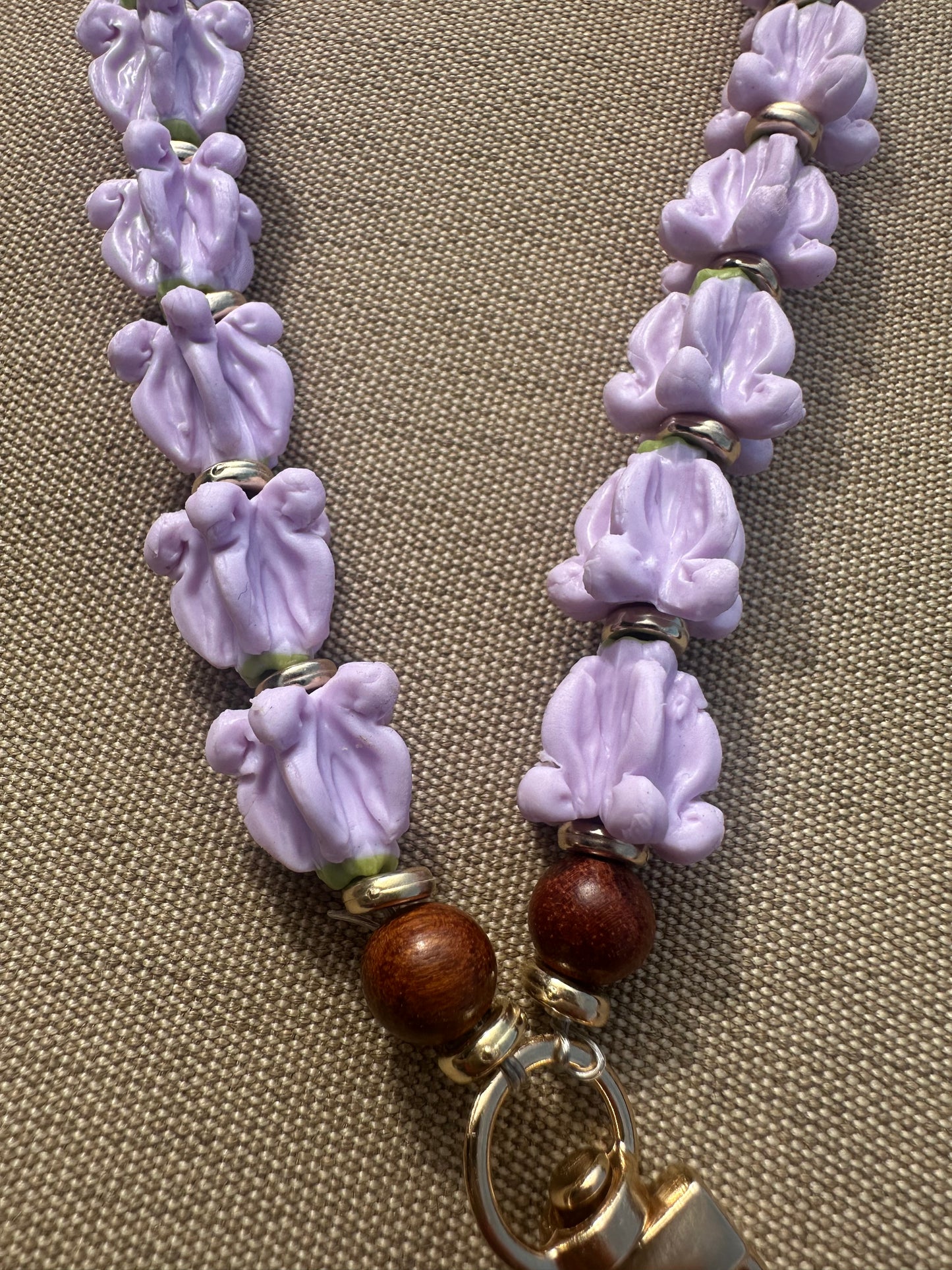 Handcrafted Flower Phone Charm: Hawaiian Lei Wrist Strap