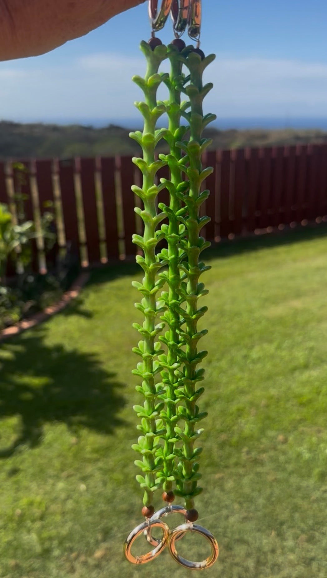 Handmade Pakalana Flower Purse Charm: Tropical Bag Lei