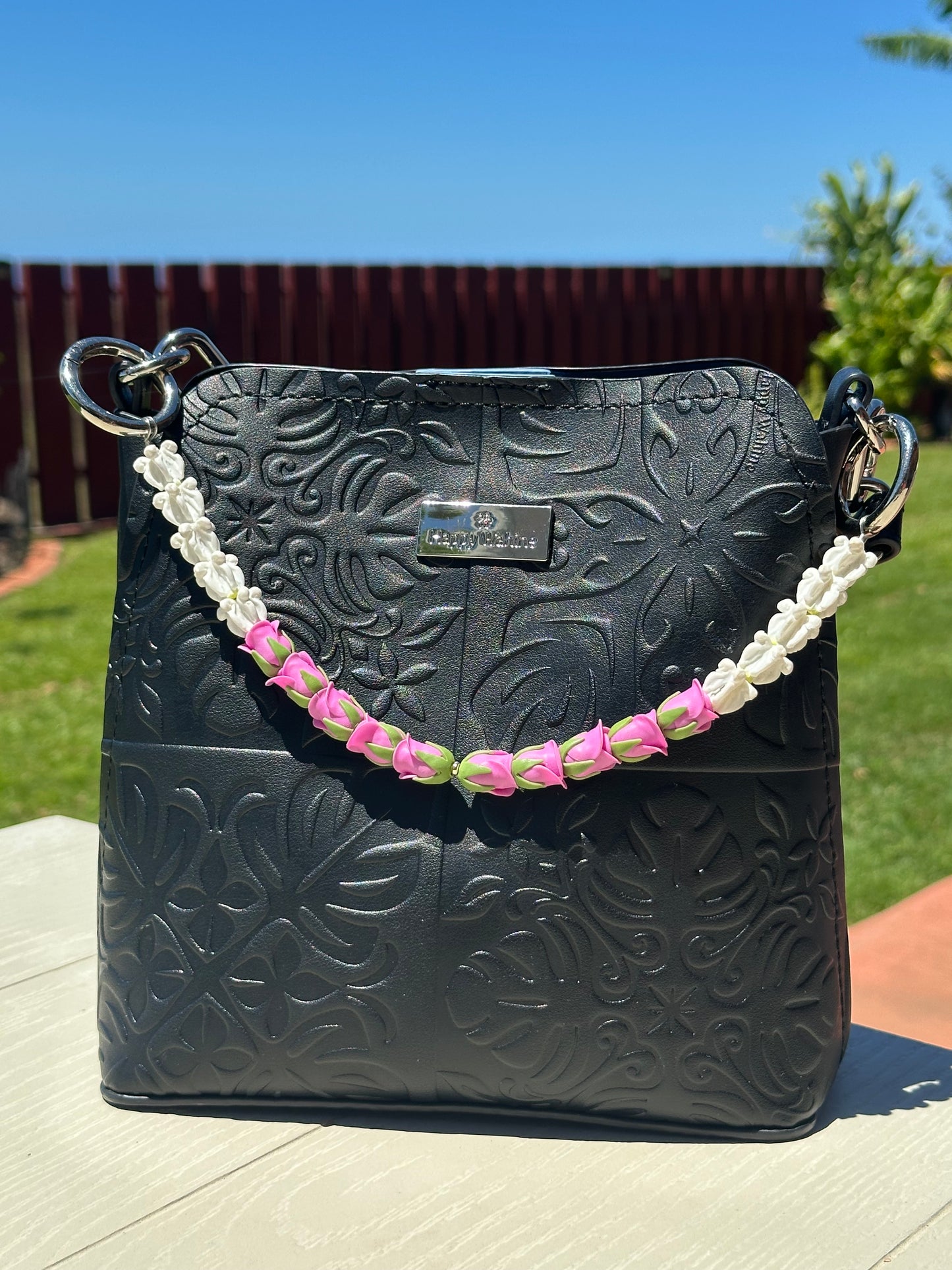 Hawaiian Mixed Flower Purse Charm | Bag Lei