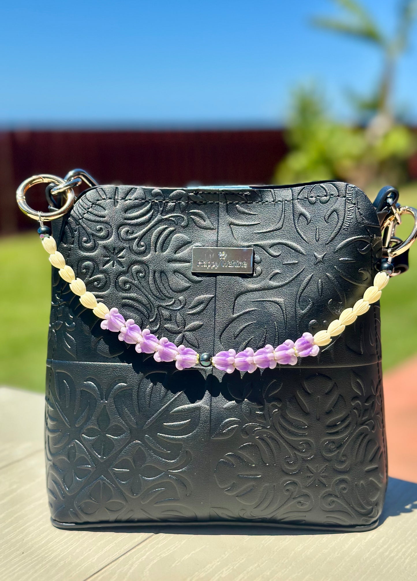 Hawaiian Mixed Flower Purse Charm | Bag Lei
