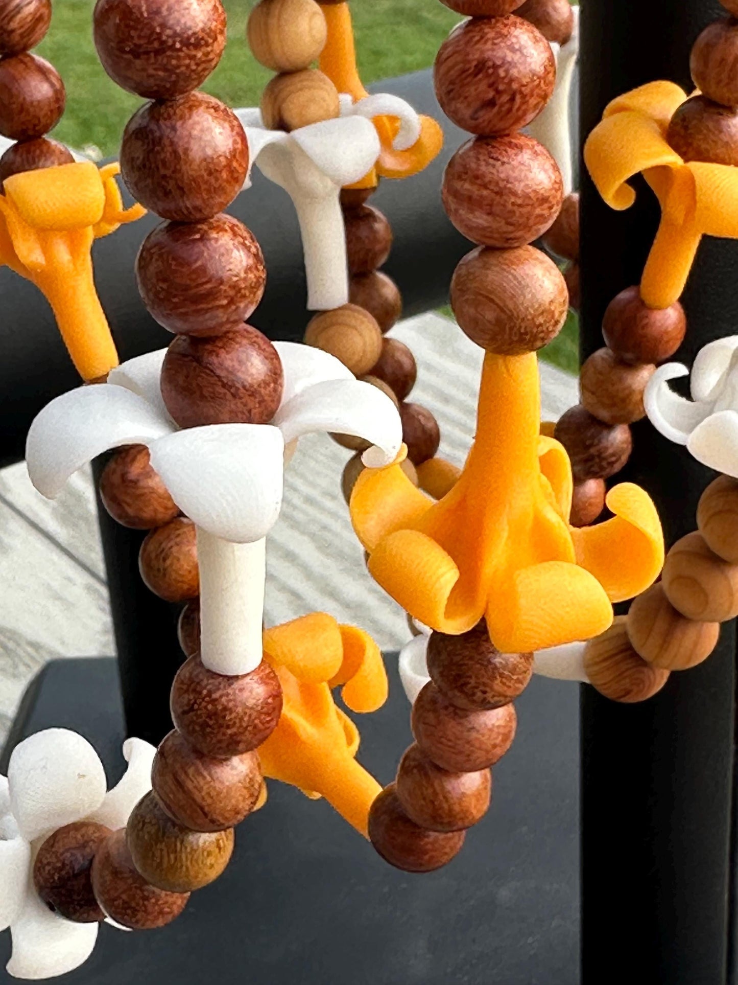 Puakenikeni Car Lei, Car Charm, Rearview Mirror Accessory, Forever Lei