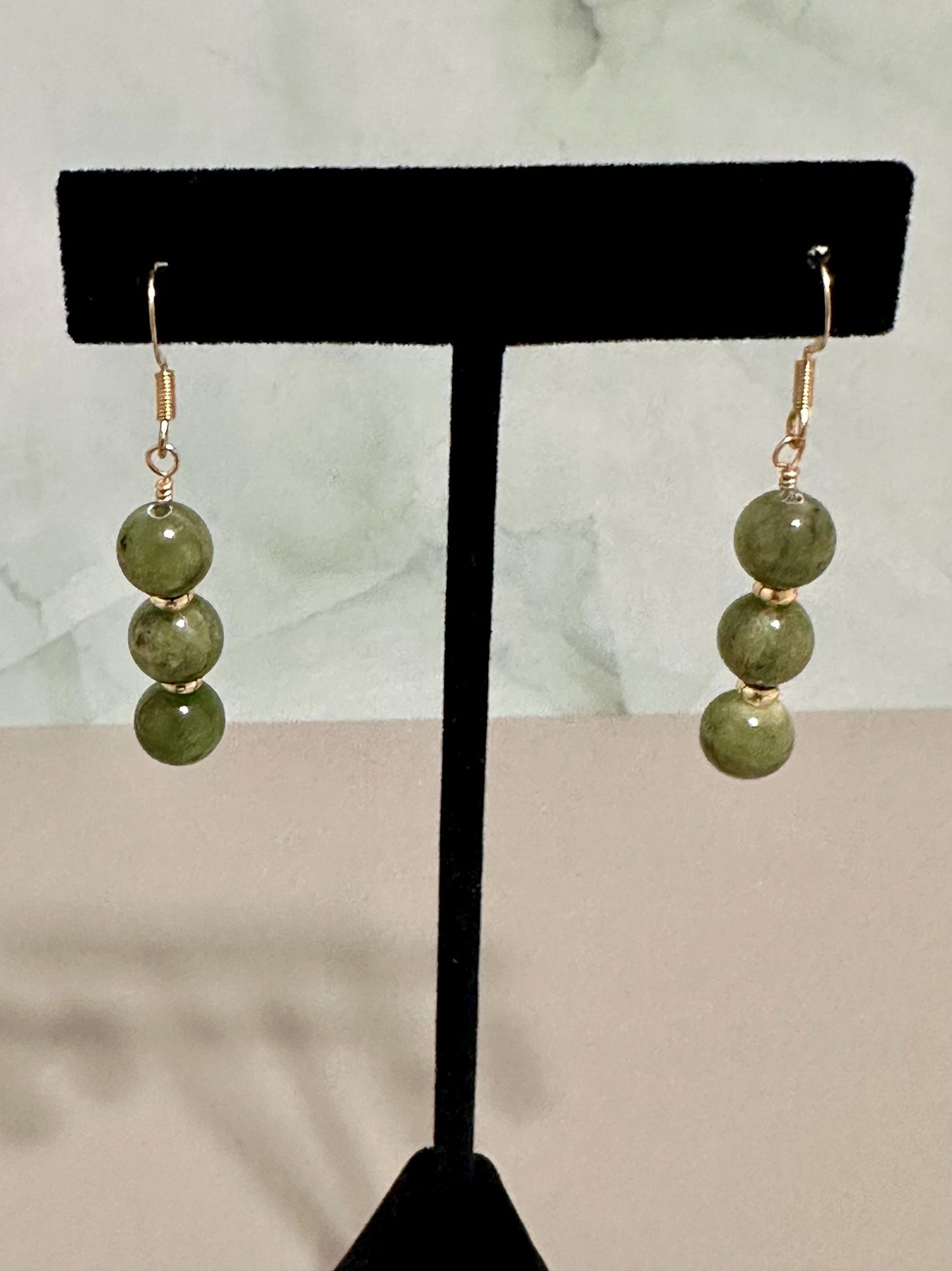 Jade Drop Earrings – 14k Gold Filled | Handmade in Hawai‘i