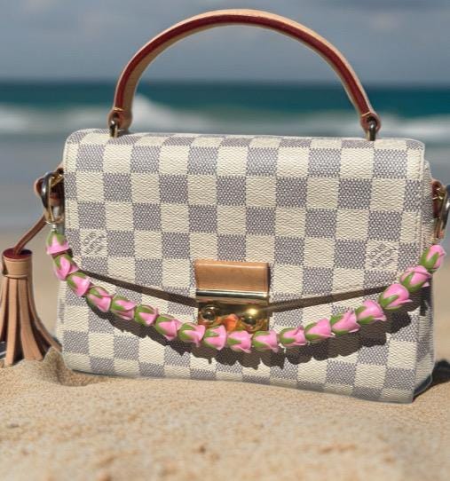 Handmade Hawaiian Flower Purse Charm | Bag Lei