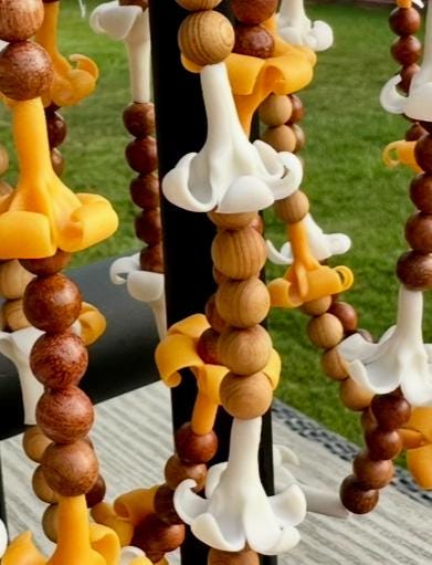 Puakenikeni Car Lei, Car Charm, Rearview Mirror Accessory, Forever Lei