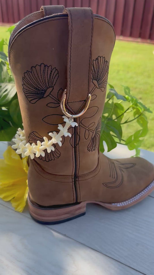 Handmade Cowboy Boot Lei | Hawaiian Floral Western Accessory